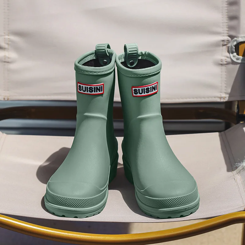 Wasserstiefel für Damen zum Regen, Gummischuhe, wasserdichte Galoschen, Gartenarbeit, Angeln, Knöchel, klobige Regenstiefel, Küchenschuhe 2023