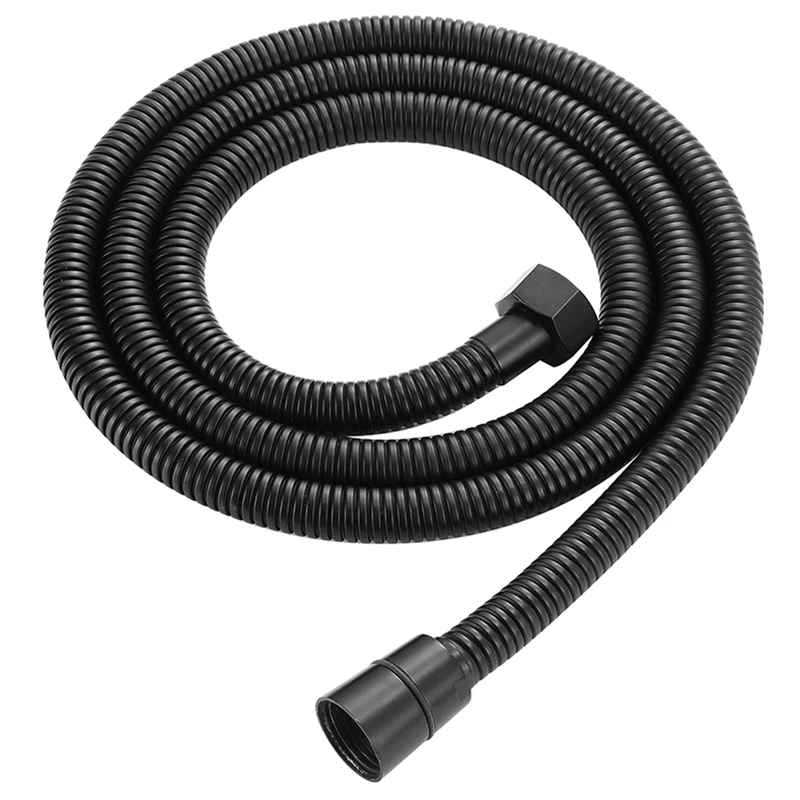 

1.5M (59 Inch) Stainless Steel Replacement Shower Hose Anti-Kink With 2 Washers - Black