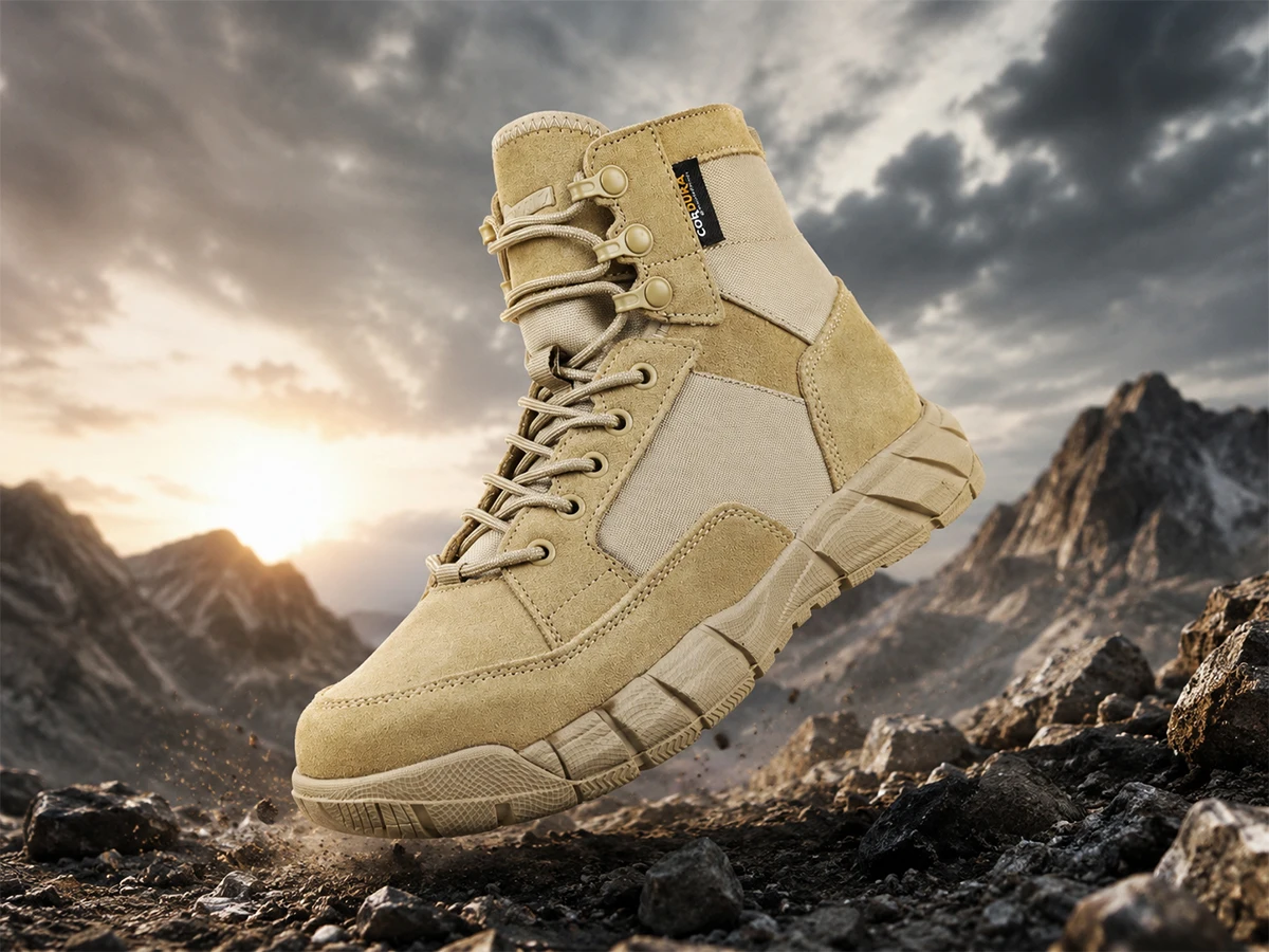 ANTARCTICA Leichte, taktische Militärstiefel für Herren zum Wandern, Arbeitsstiefel, Kampfstiefel, Anti-Kollisions-Trainingsstiefel, zum Schnüren, wasserdicht, für den Außenbereich – Detail 5