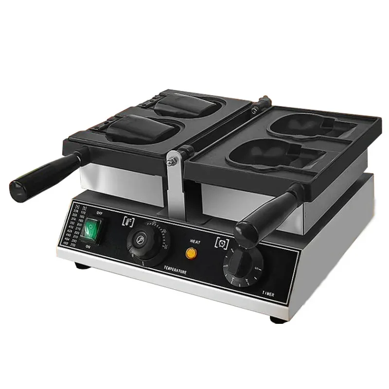 Waffle Machine 220V Electric Kitty Cat Bread Waffle Machine Open Mouth Waffle Maker Machine