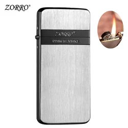 New Zoro Popular ZC5 Ultra-thin Kerosene Lighter, Personalized and Compact, Men's Gift Easy To Carry, Retro Slim Smoking Tool