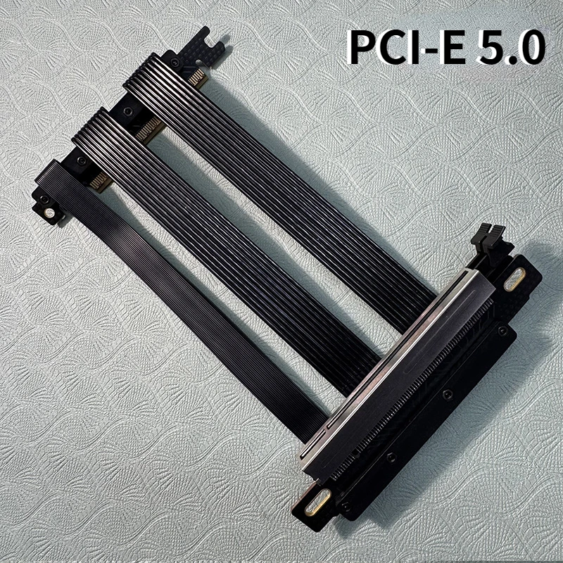 Imagem -01 - Cabo Riser Cabo Dual Reverse Extension Pci-e Gen5 Itx Chassis Servidor Placa Gráfica 5.0x16 Pci-e 4.0x16 cabo riser cabo dual reverse extension pci e gen5 itx chassis servidor placa grafica 50x16 pci e 40x16 01