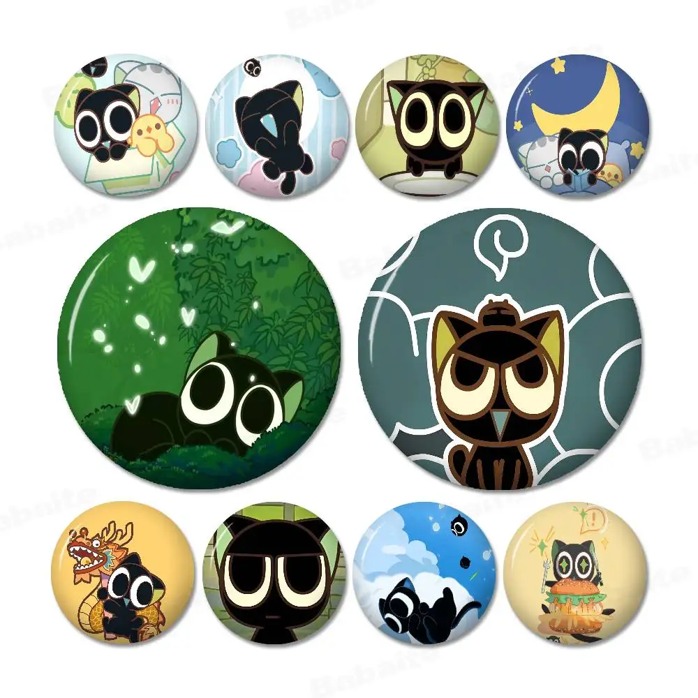 Luo Xiaohei Soft Button Pin Round Metal Badge Lapel Pin Parts Gift Friends Kid Jewelry