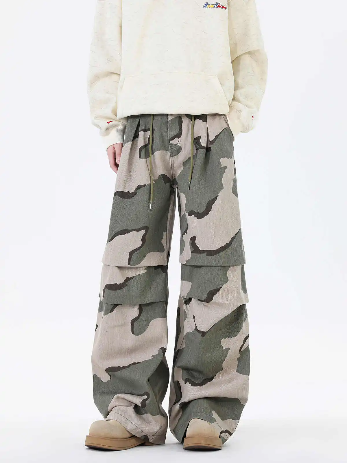 

Women's Camouflage Sweatpants Baggy Joggers Sports Parachute Pants Harajuku Japanese 2000s Style Vintage Y2k Oversize Trousers