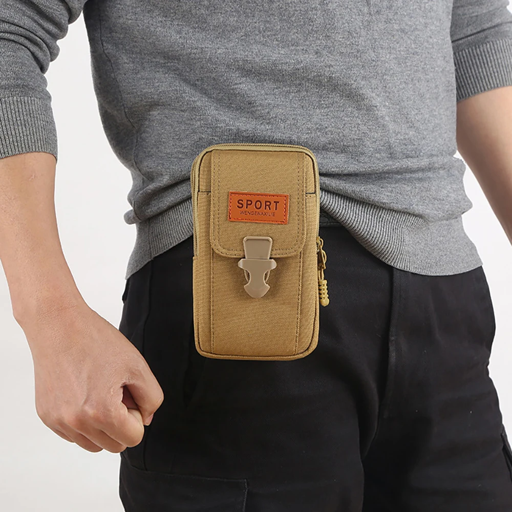 Man Belt Pouch Mobile Phone Bag, Phone Holster Bag,Waist Bag Pack Small Tactical Duty Belt Backpack Card Holder
