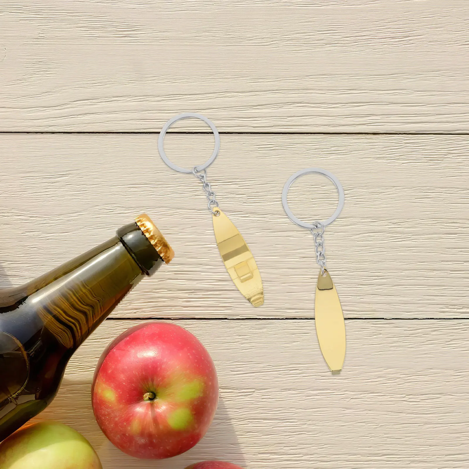 3Pcs Surfboard Themed Bottle Opener Keychains - Stylish Keyring for Keys Wallet Chain Beer Lovers Summer Vacation Souvenir Gift
