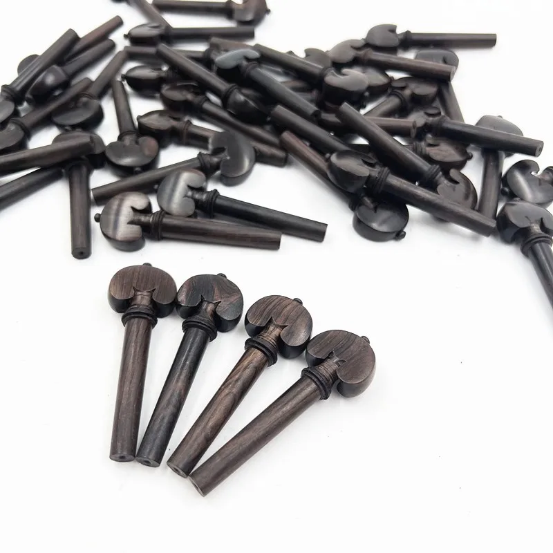 20pcs Natural Ebony Violin Pegs Pins Inlay Callar,4/4 Full Size Violin String Tuning Keys Winder,violin parts accessories