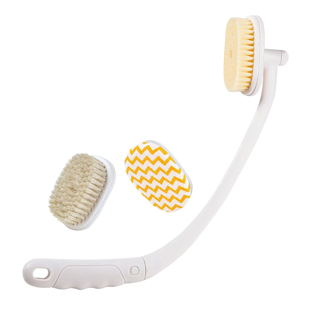 

1Set Long Handle Bathing Brush Back Scrubber Body Exfoliator Curved Handle Non Slip Shower Brush for Elderly Men Women