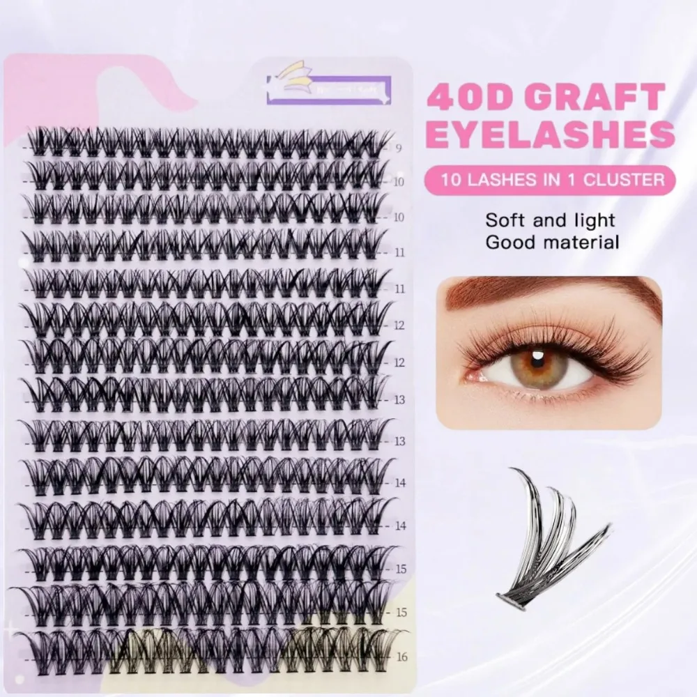 280 Stück gemischte Längen (8-16 mm) – 3D dicke künstliche Wimpern, geeignet für Anfänger. Ultradünn mit einer Dicke von 0,05 mm, von natürlich bis dramatisch dünn.