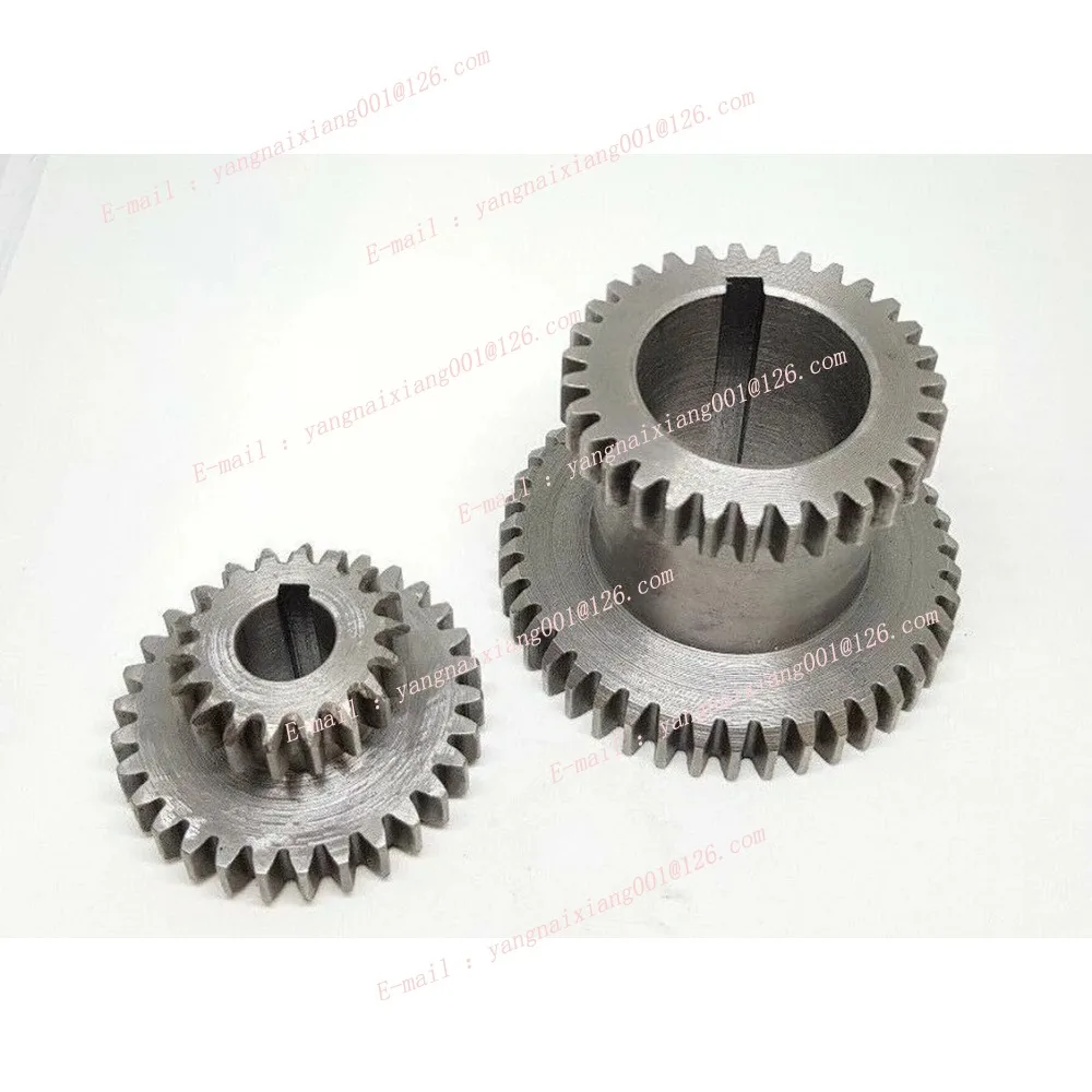 2pcs Duplex gear Hi - Low Metal Gear Set CJ18 Series Mini-Lathe Metal Cutting Machine Dual Dears Metal Gears Double Gear
