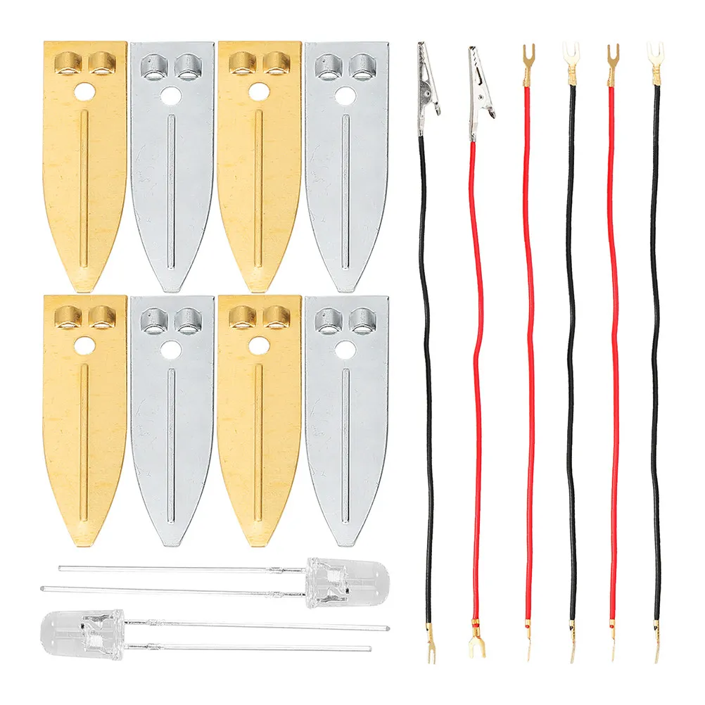 1Set Potato Fruit Battery Experiment Kit for Kids Science Education Electricity Circuit DIY Project Home School Lab Learning