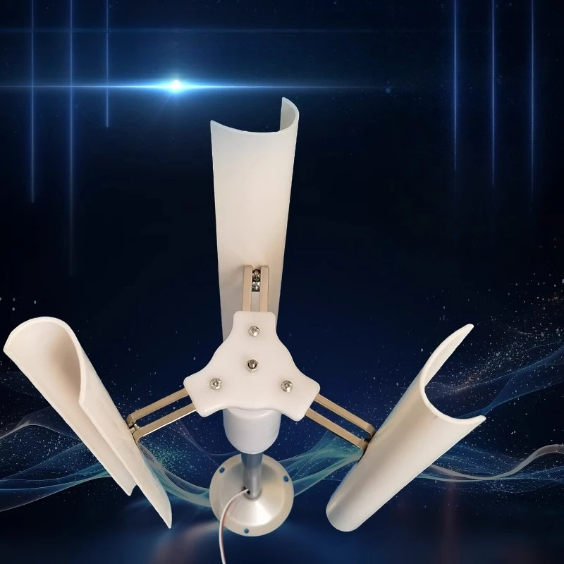 3-Blade Vertical Axis Wind Turbine Kit 1-15V/1-20W Brushless Permanent Magnet Generator for DIY Night Light Toy&Science Project