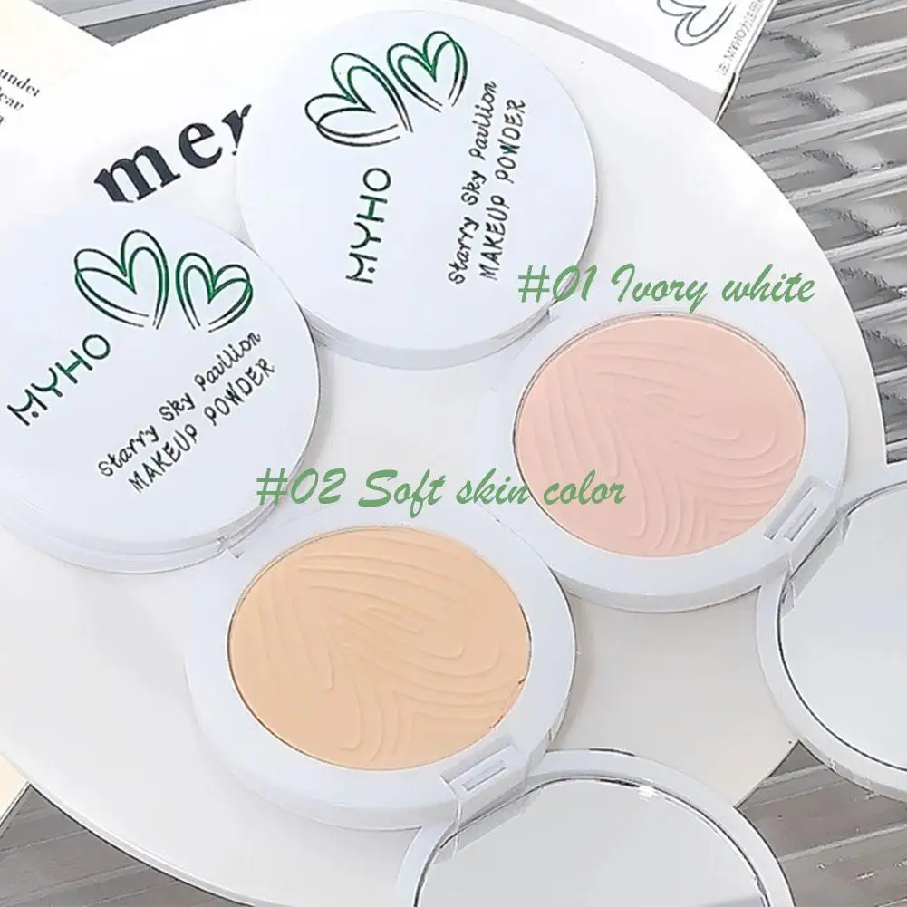 Poudre pressée mate éclaircissante pour le visage, couverture complète, réglage naturel des nus, poudre compacte translucide, maquillage longue durée pour le contrôle de l'huile