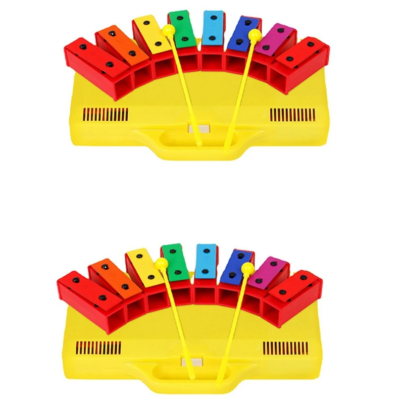 

2 набора, ксилофон glockenиться, 8 примечаний, хроматический резонатор, колокольчики с желтой фотографией