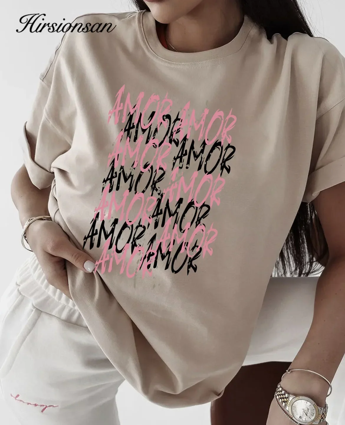 

Hirsionsan Funny Letter Printed T Shirt Women Summer Cotton Soft Short Sleeve Tee Female Oversized Higt Street Gothic Tops