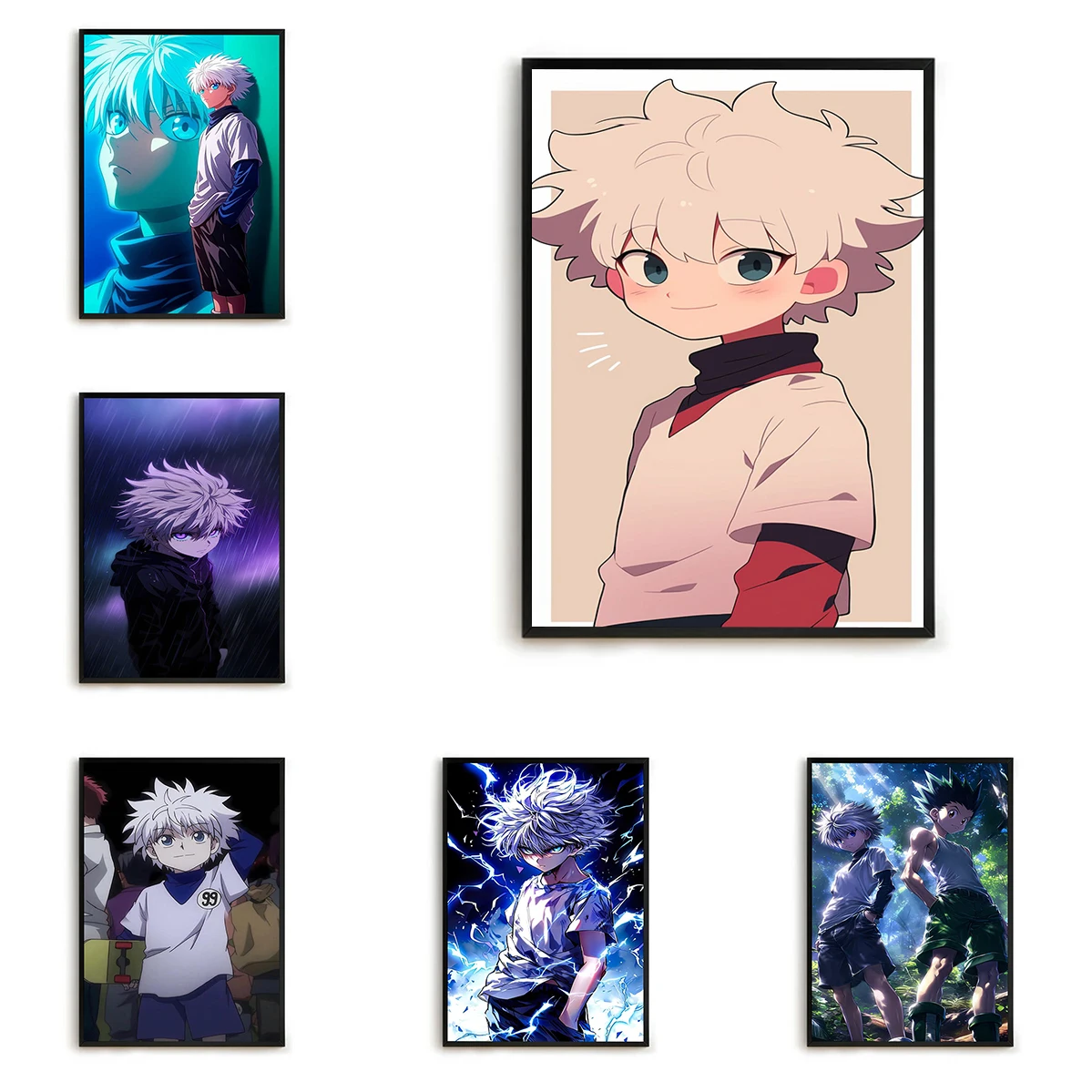 

Handsome and Lovely Killua Zoldyck Poster Decorative Paintings Decoration Bedroom Decor Modern Wall Pictures for Living Room