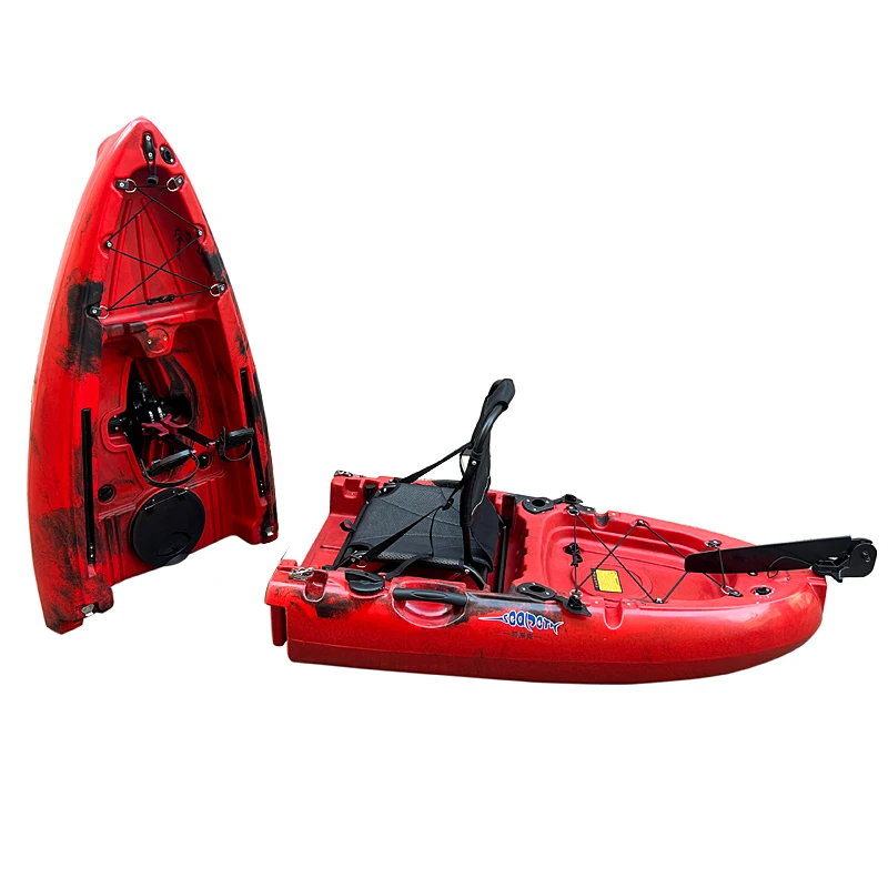 Light Weight Modular Sit On Top Solo Pedal Drive System Stand Up Fishing Kayak Single Person In 2 Sections