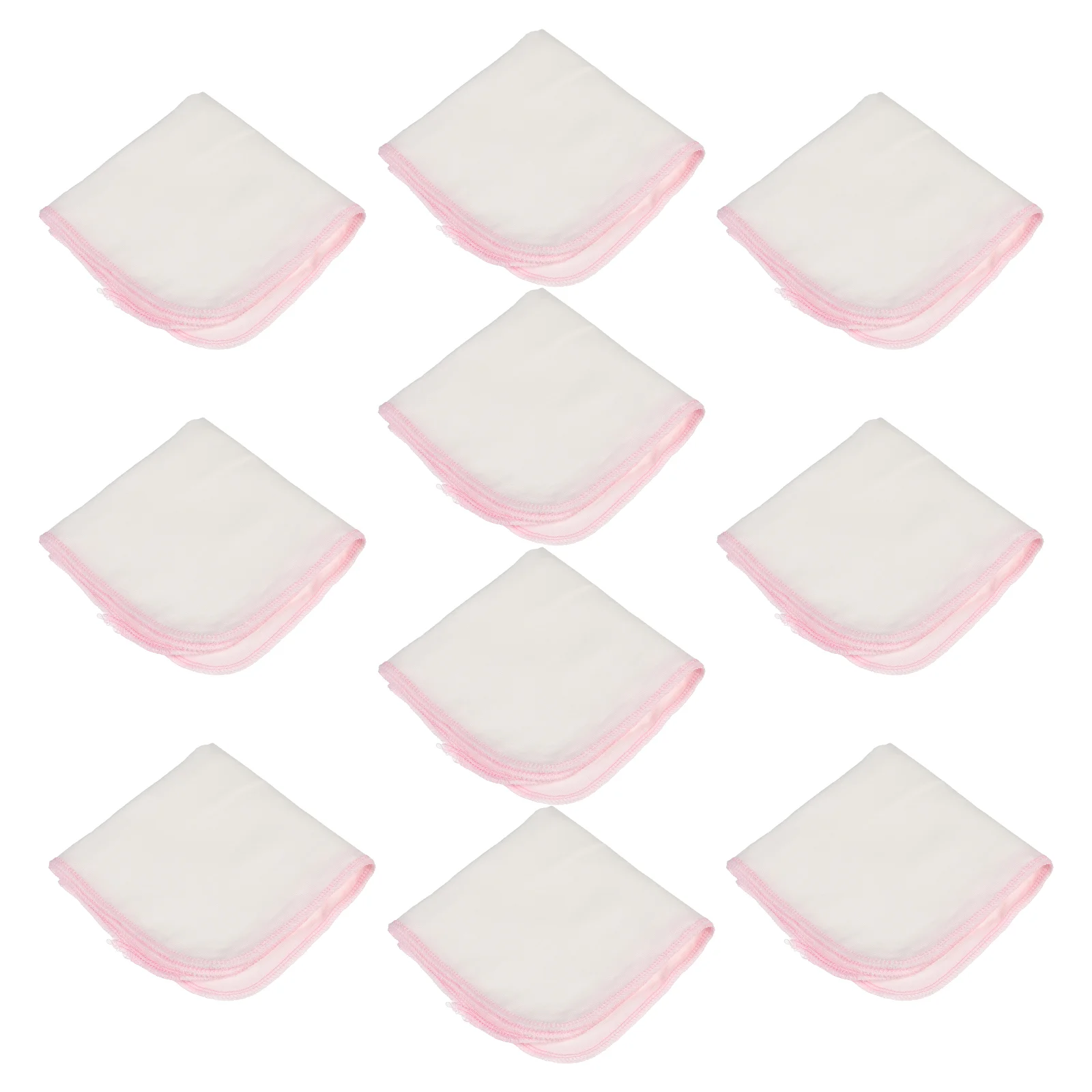 

10 Pcs Pure Cotton Gauze Handkerchief Absorbent Baby Towel Double-layer Wipes Quilting Bibs Drool Handmade Rabbit