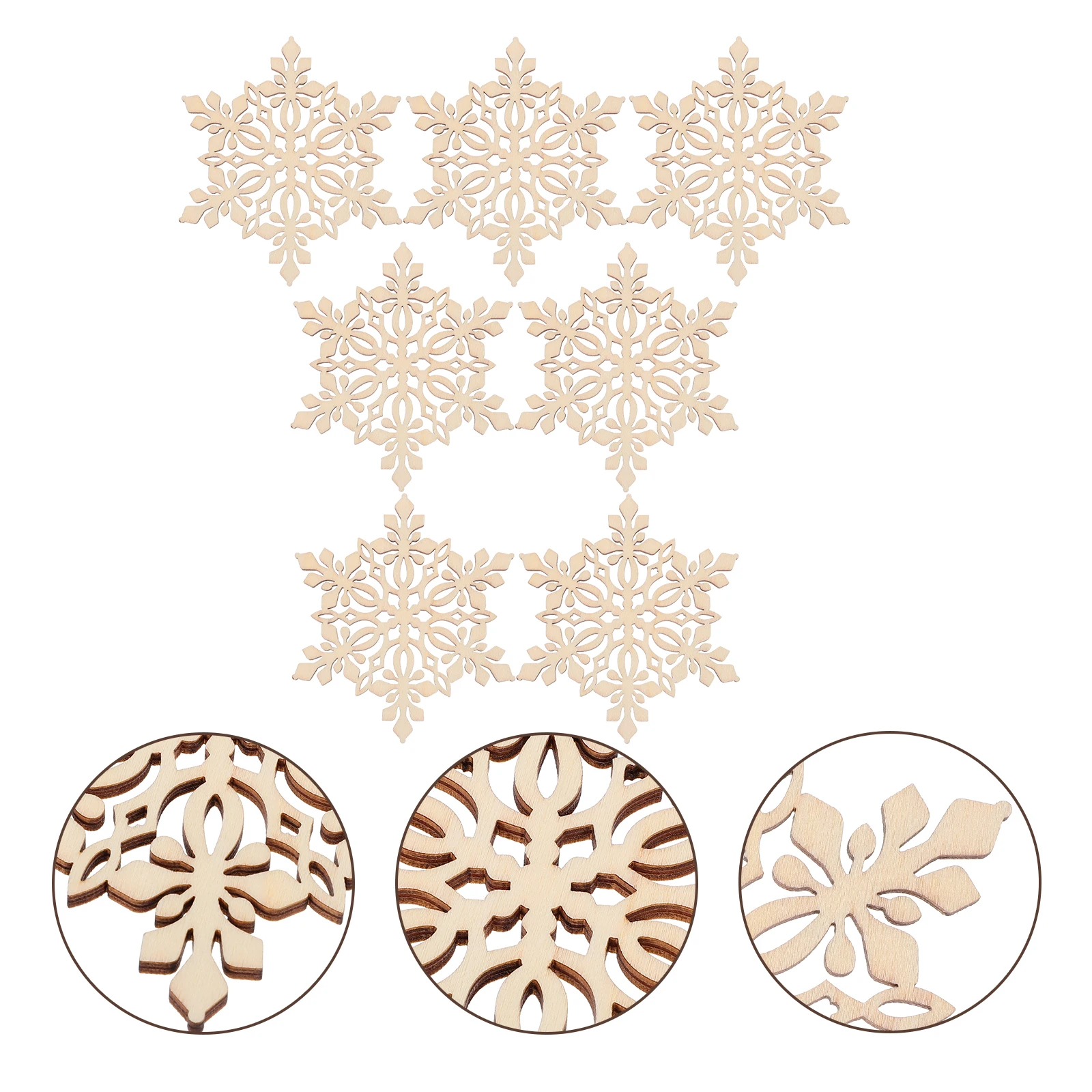 

Snowflake Wood Mat Tablecloth Holiday Decor Mats for Home Christmas Party Wooden Pad Protect Table Cloth Runner