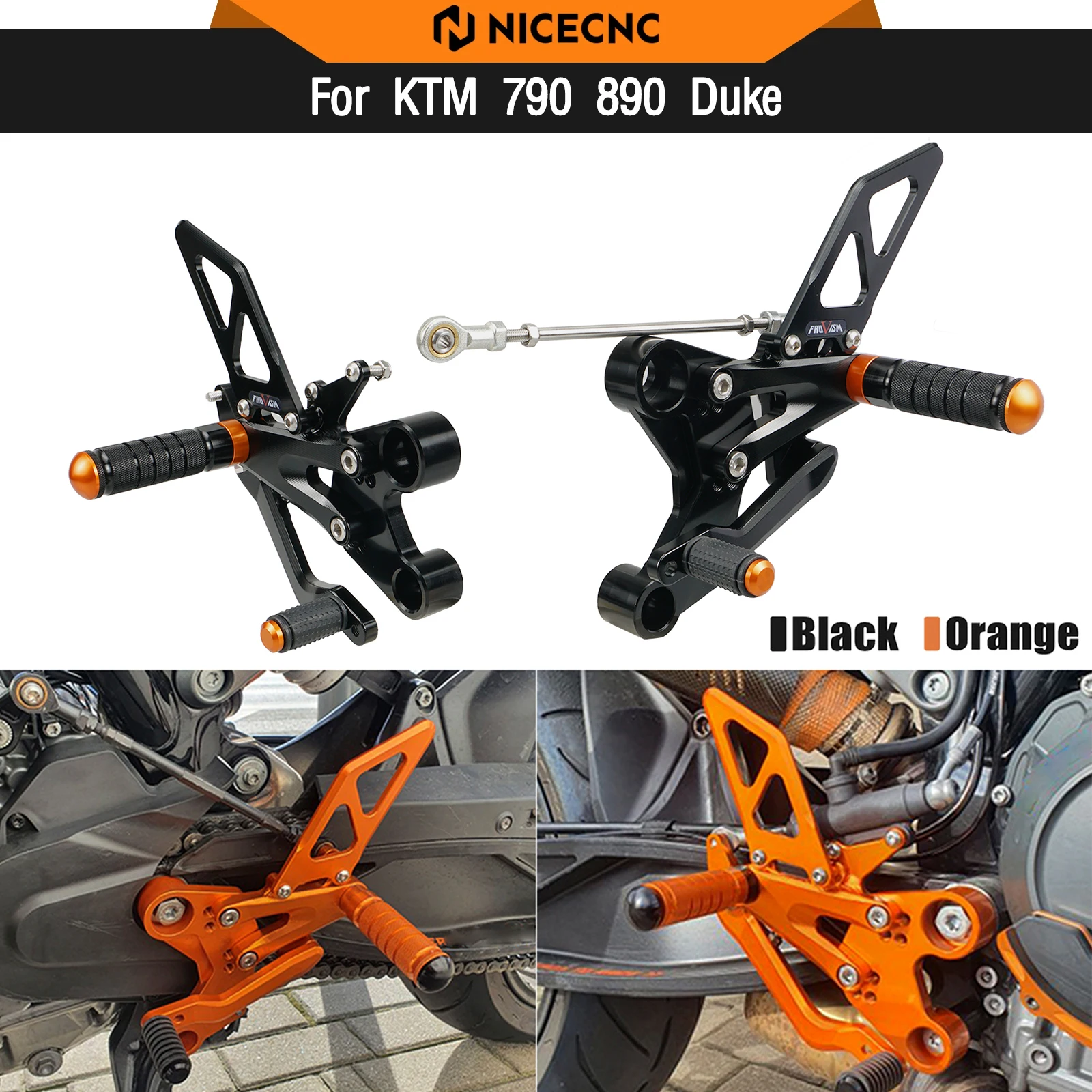 

For KTM 790 Duke 890 Duke Adjustable Rearsets Footrest Footrest Foot Pedal 790 Duke 2018-2023 890 Duke 2020-2023 2021 2022