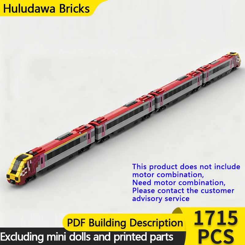 

City Car Model MOC Building Bricks Class 220 DEMU Train Carriage Modular Technology Gifts Holiday Assemble Children Toys Suit