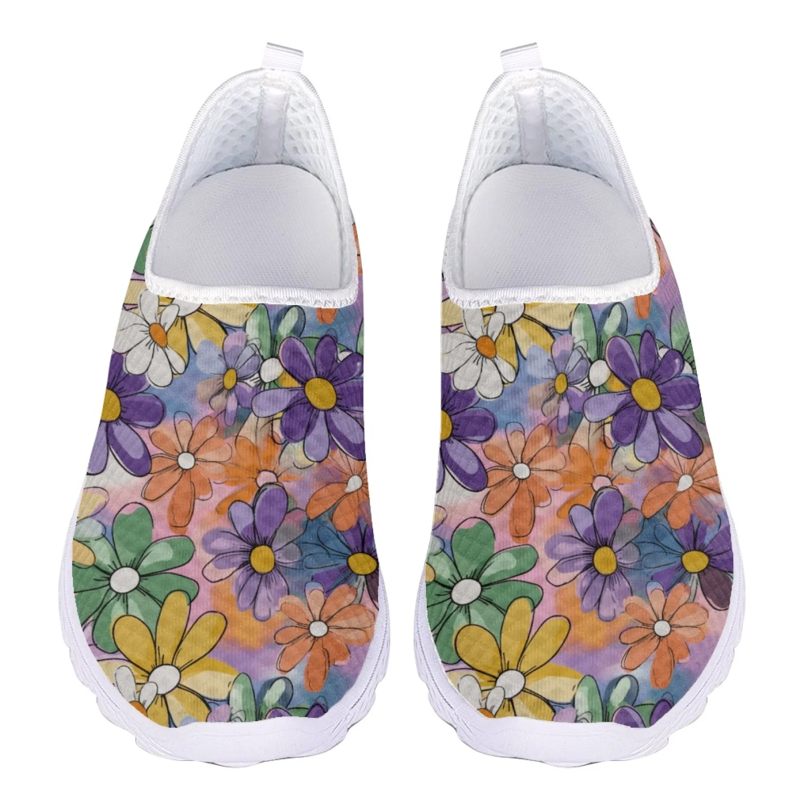 

Daisy Flower 3D Print Woman Loafers Women Slip On Flats Lightweight Female Ladies Sneakers Mesh Casual Shoes Summer Beach Shoes