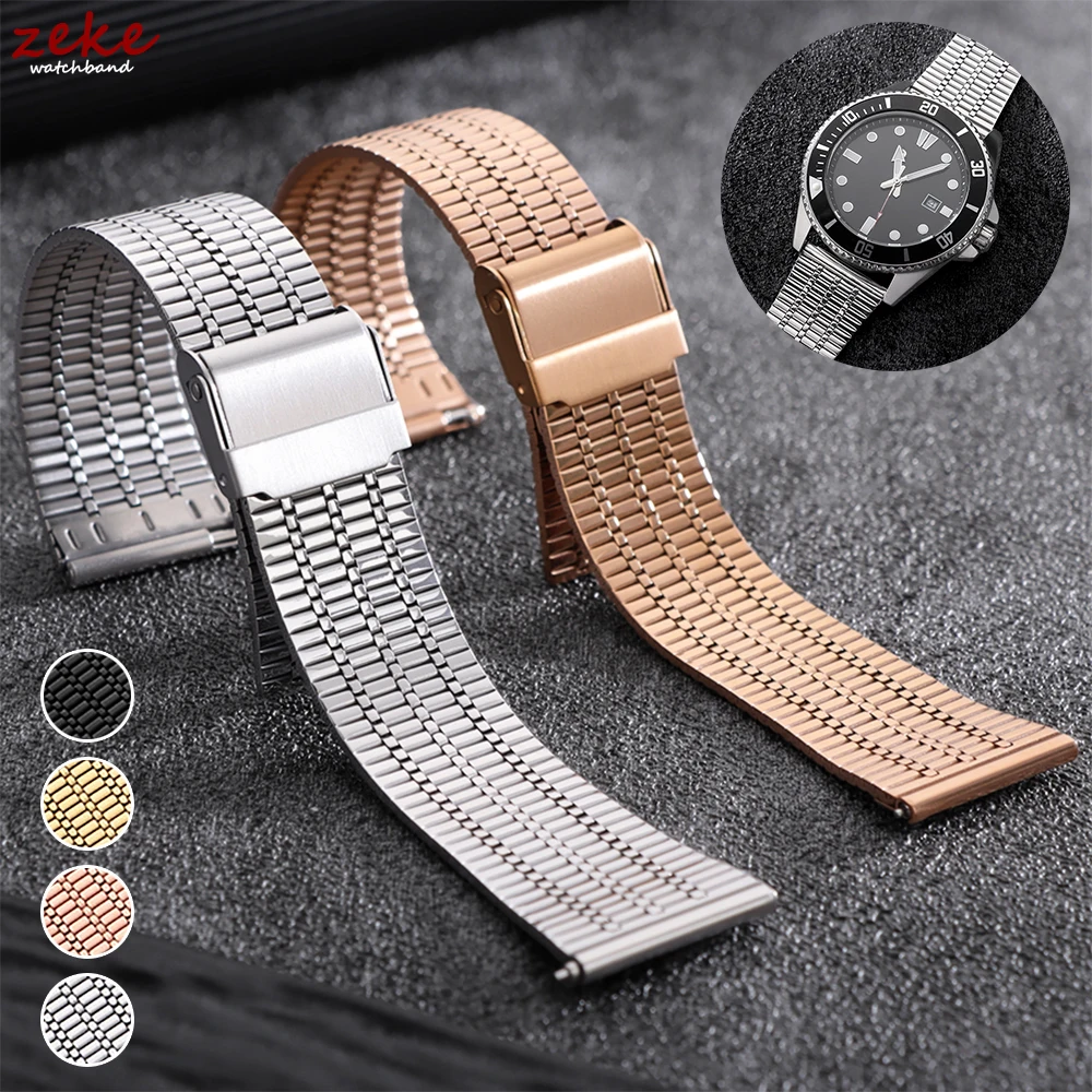 Dünne, atmungsaktive Uhrenarmbänder, Edelstahl-Uhrenarmband, Damen und Herren, Schnellverschluss, 20 mm, 22 mm, Armband für Samsung Galaxy Watch
