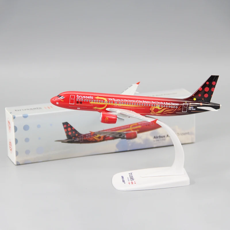 1:200 Scale A320 Trident Brussels Airlines ABS Plastic Airplane Model Toys Aircraft Plane Model Toy Assembly for Collection