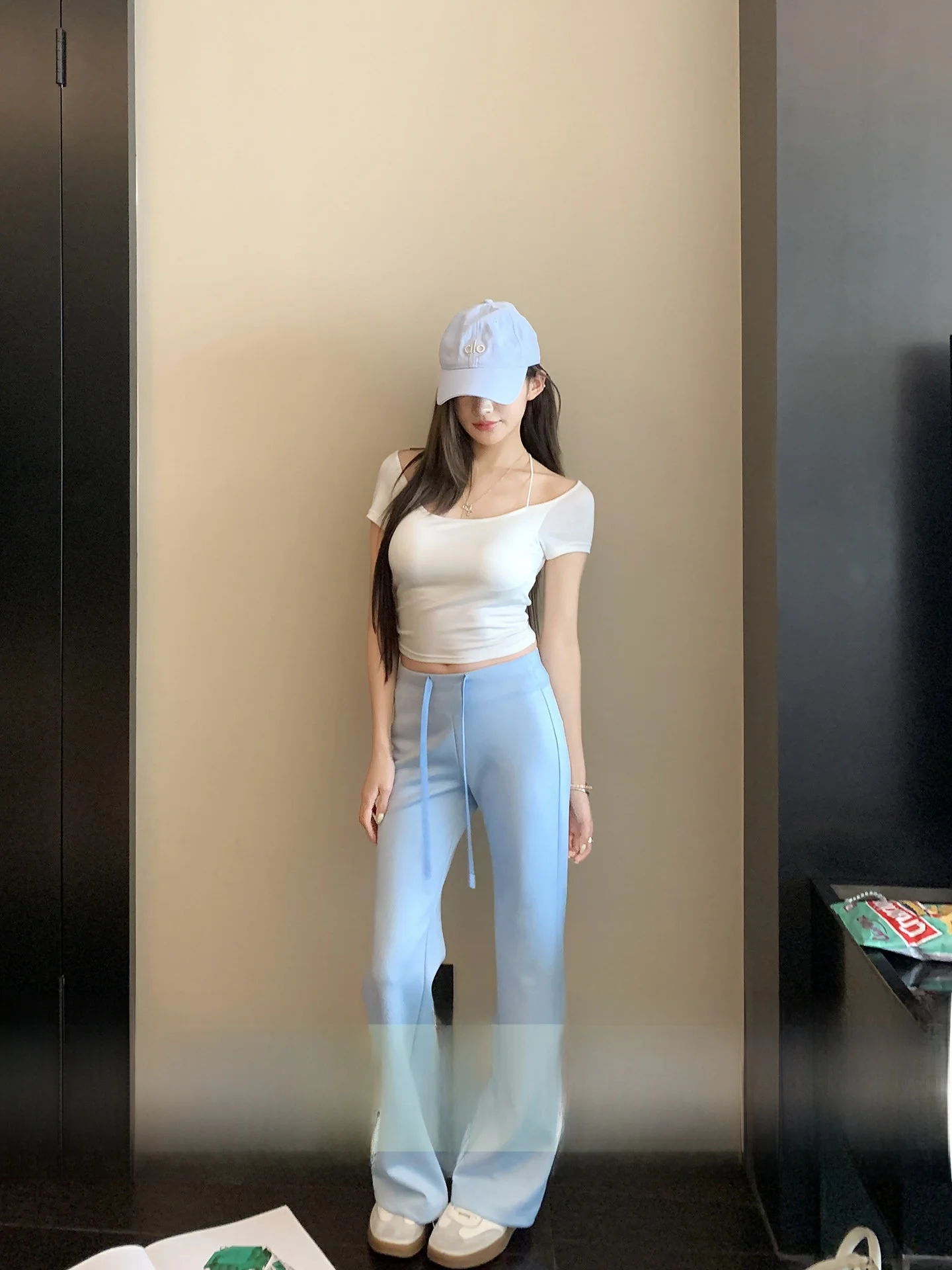 

Женские летние тонкие свободные расклешенные брюки с высокой талией для йоги и спорта, повседневные спортивные штаны для похудения