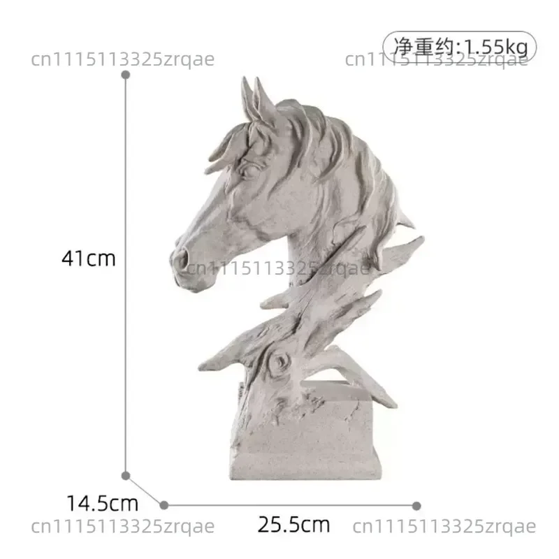 Resin Horse Ornament Decoration Crafts Sculpture Knickknacks Figurines Display Statue Exhibit Statuette Decor Accessories