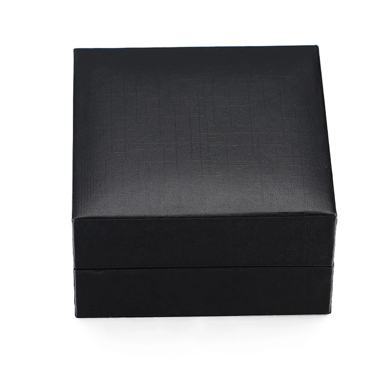 Wholesale Black Cufflinks tie clip set Gift Box High quality Men Shirt square jewelry box 75*75*40 MM