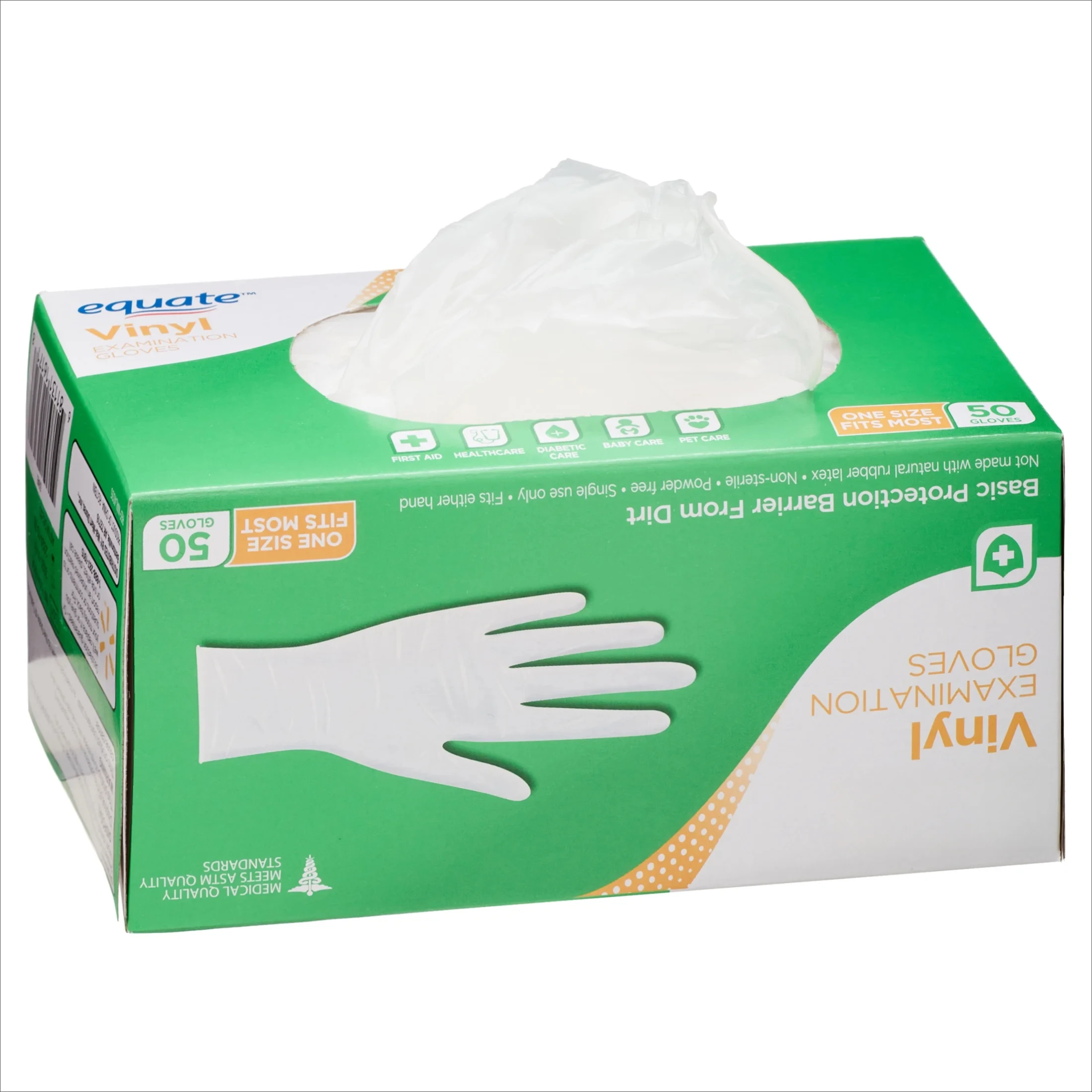 Confezione da 3 guanti monouso in vinile - Esame da 50 pezzi per scatola - Per uso domestico, pulizia e protezione per l'alluccatura