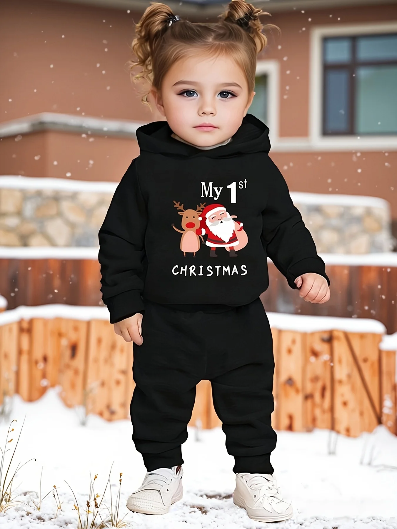

0-3yrs old infant baby boys girls twins Christmas hooded winter clothings sets Newborn Baby X'mas Gift Twins Christmas Outwear