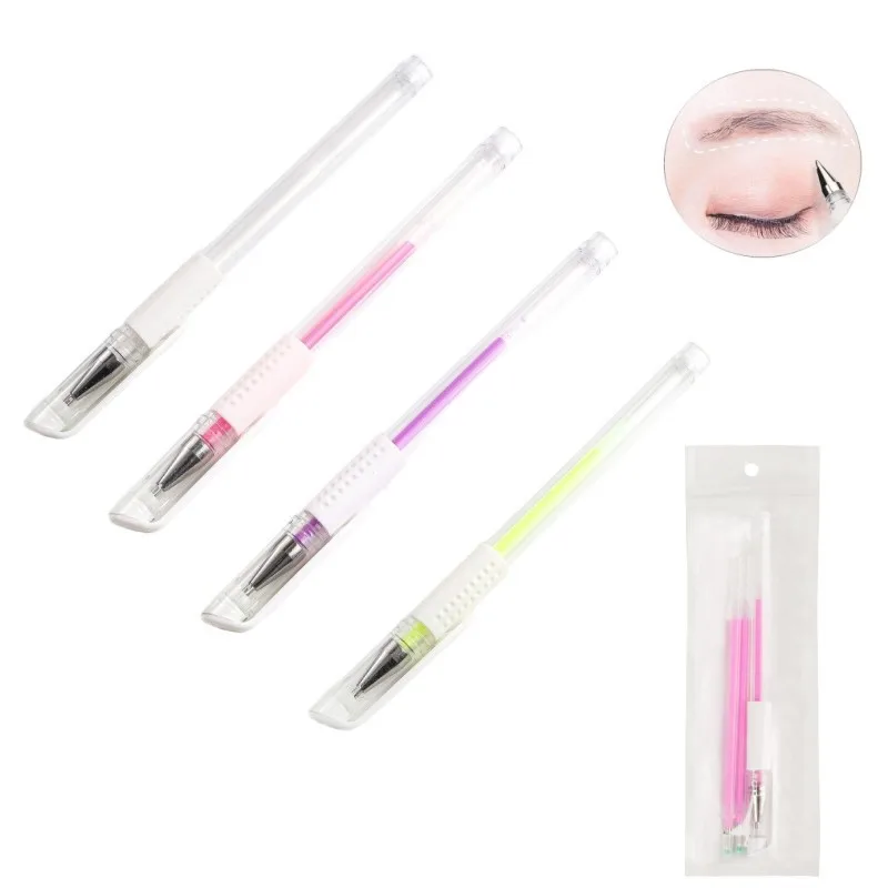 

3 шт./компл., маркер для микроблейдинга бровей, белый, розовый, трафарет для татуировки, стержни для маркировки кожи, картографирование бровей