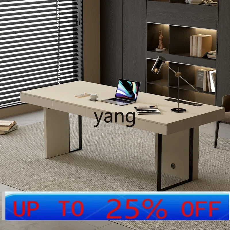 

LH светлый роскошный двойной стол для взрослых с выдвижными ящиками из цельного дерева, кабинет, гостиная, компьютерный офис, домашний компьютерный стол