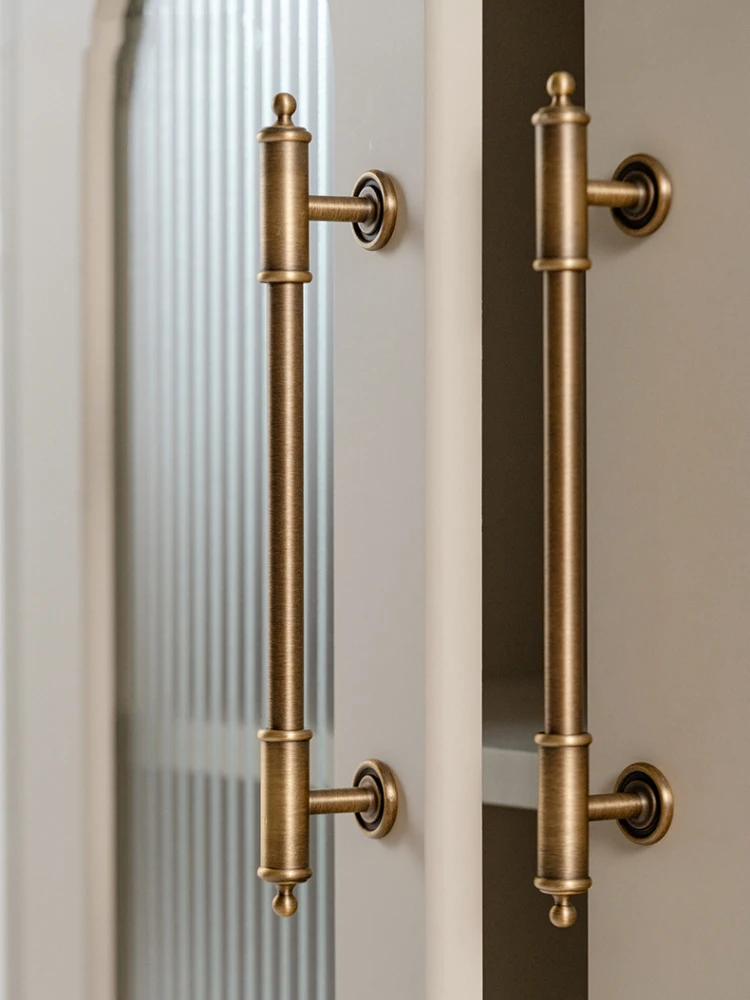 European Style/ Vintage  Long Furniture Hardware Bedroom Wardrobe Door Pulls Kitchen Shoe Box Drawer Knobs