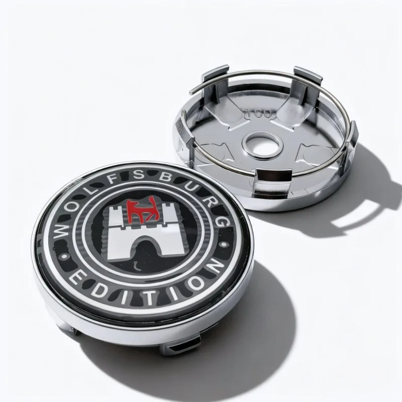 4 Stück Wolfsburg Logo Emblem Abzeichen Auto Radnabenkappen 60 mm 56 mm Räder Nabenkappe Felgenradkappen Staubschutz Ersetzen Sie Autozubehör – Detail 5