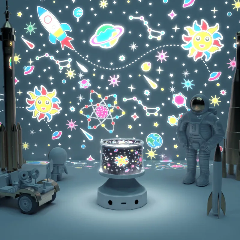Starry Sky Projection Lamp Room Ambiance Night Light Bluetooth Speaker Dreamlike Children's Light-Up Toy