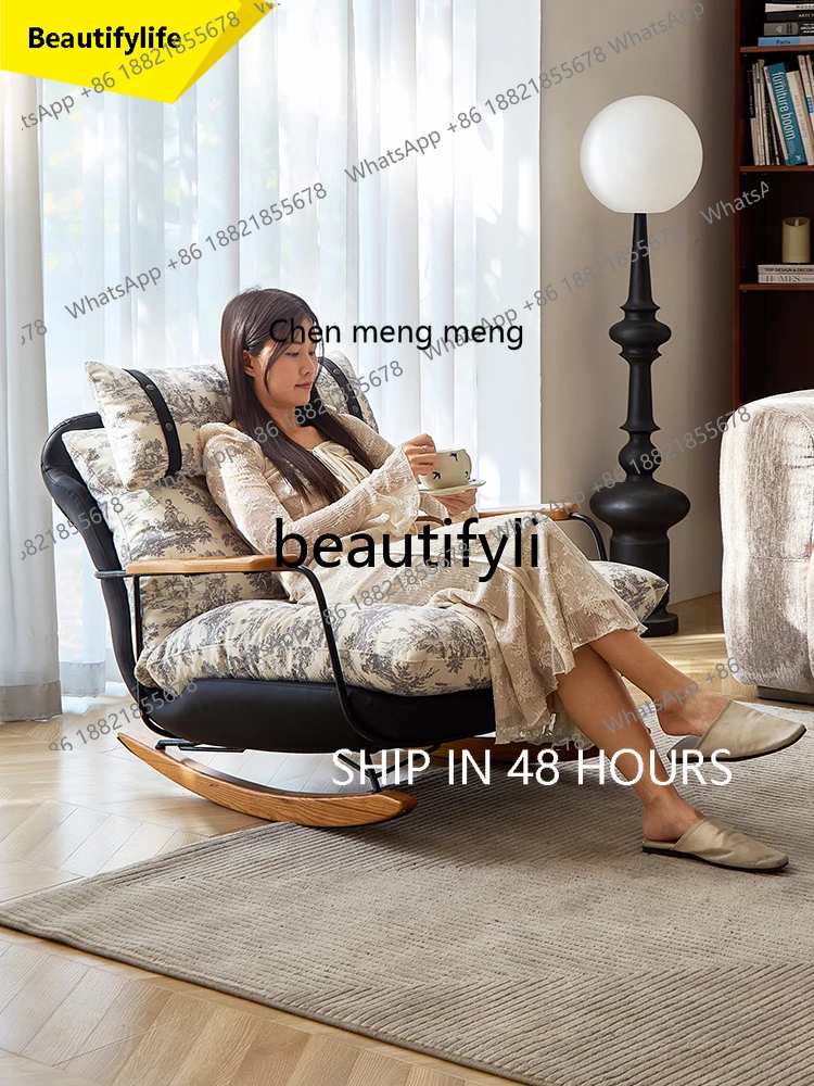 

2003 Nordic retro single sofa living room rocking chair lazy leisure sofa recliner