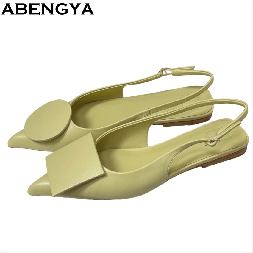 

Summer Asymmetric Square Circle Women's Shoes Low Heel Slingback Rome Sandals Women Gladiator Sandals Women Pumps
