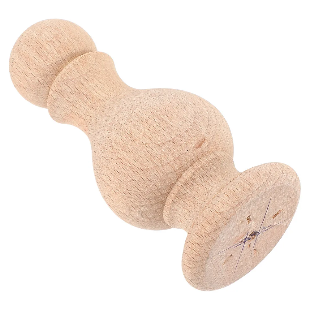 Wooden Spindle Solid Wood Roman Column Finial Decorative Ball Top for Furniture Home Decor Curtain Rod Ends Staircase Crafts