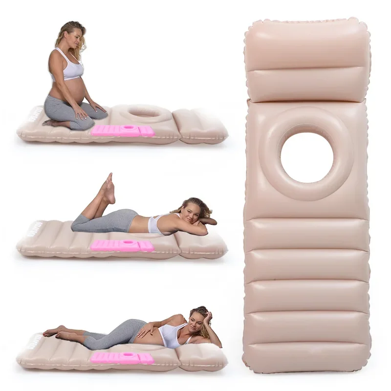 Colchón inflable para embarazadas en forma de O, colchoneta de Yoga portátil de PVC, colchoneta propensa, cama flotante de agua para exteriores/balsa para relajación y soporte