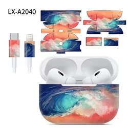 2PCS Protective Cover Sticker Skin Film For Airpods Pro2 Guard Print Sticker Bluetooth Earphone Accessories For AirPods Pro2