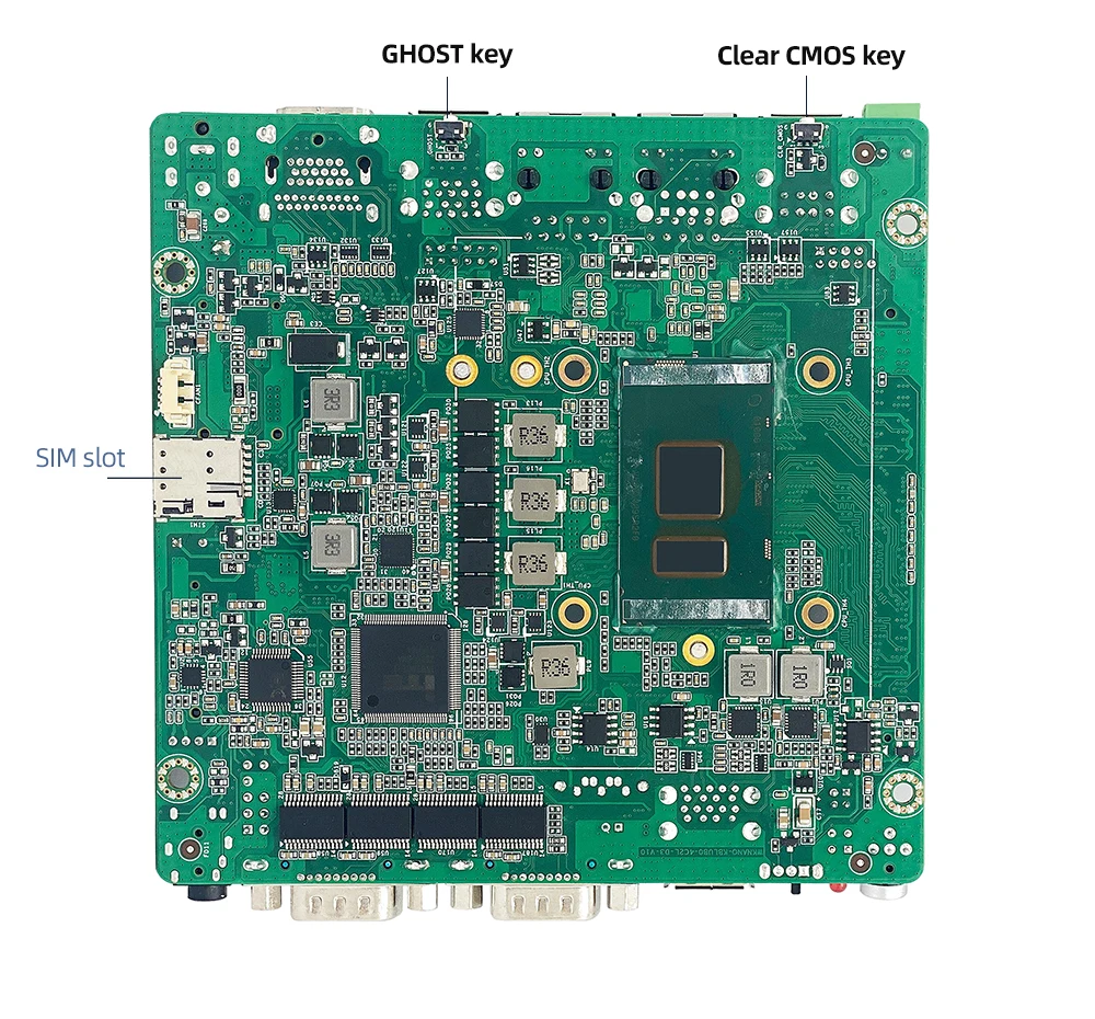كمبيوتر صناعي بدون مروحة Intel Core i5-6300U 4x COM RS232 RS485 2xGbE 4G 5G LTE WiFi Windows11/10 Linux ATX مفتاح الطاقة عن بعد #6
