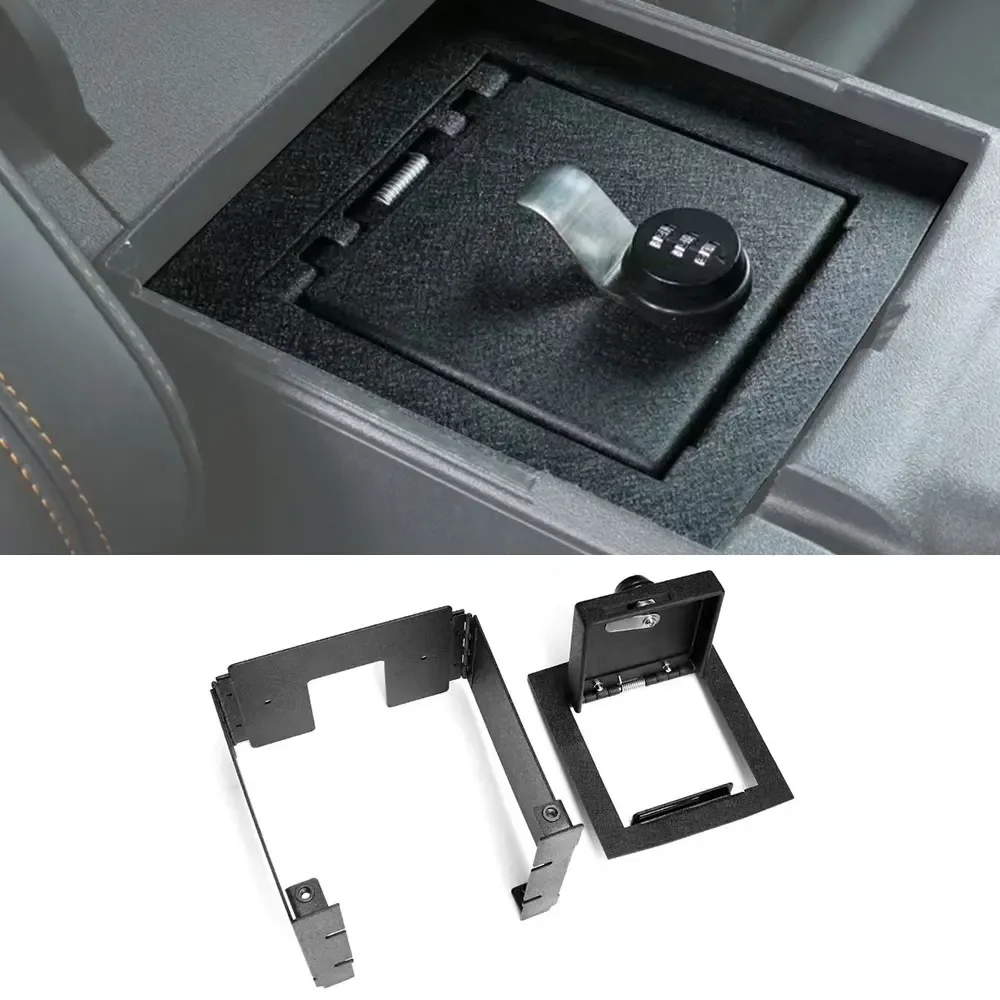 Car Interior Accessories Central Armrest Lock Box Security Storage Organizer Kit Fit For Ford Bronco 2021 2022 2/4 Door