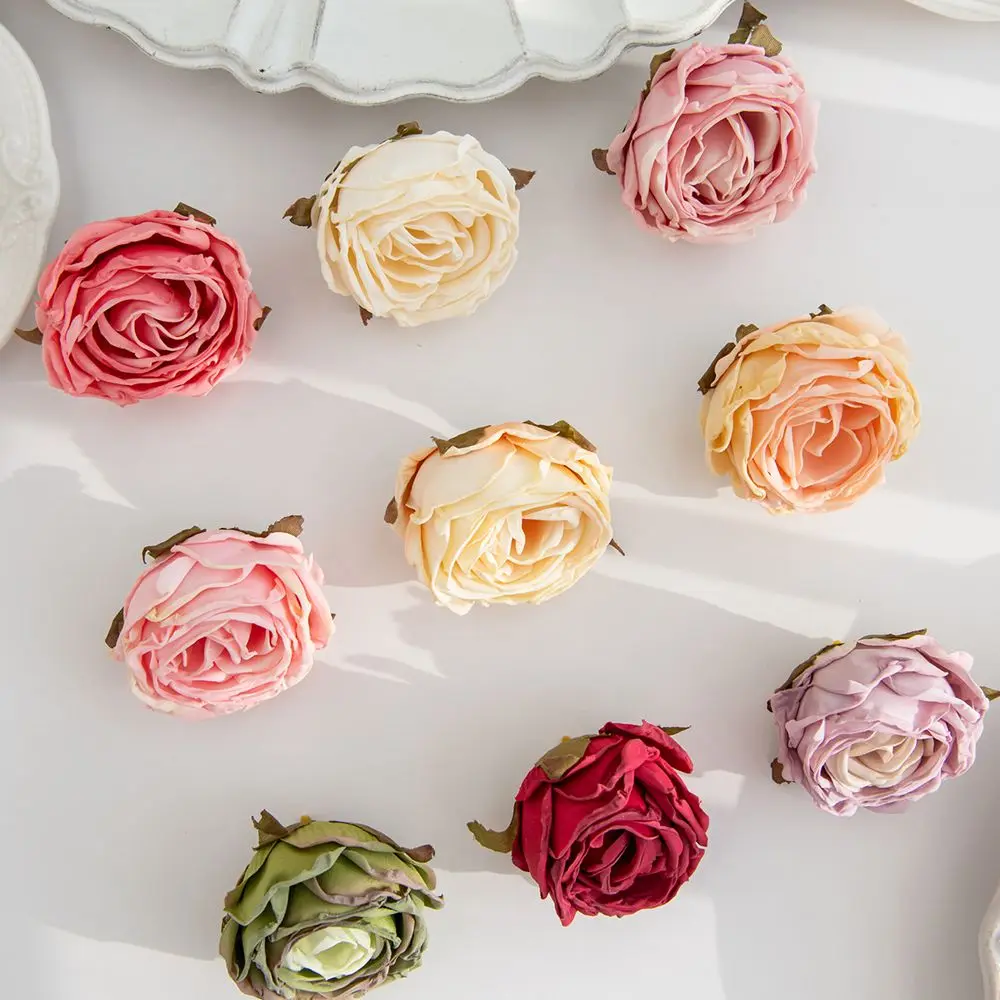 Künstliche Blume mit verbranntem Rand, Rose, Hochzeitsbrautstrauß, Dekoration für Zuhause, Valentinstag, Gartenbogen im Freien, Festival, Party, Kranz, DIY-Geschenk – Detail 2