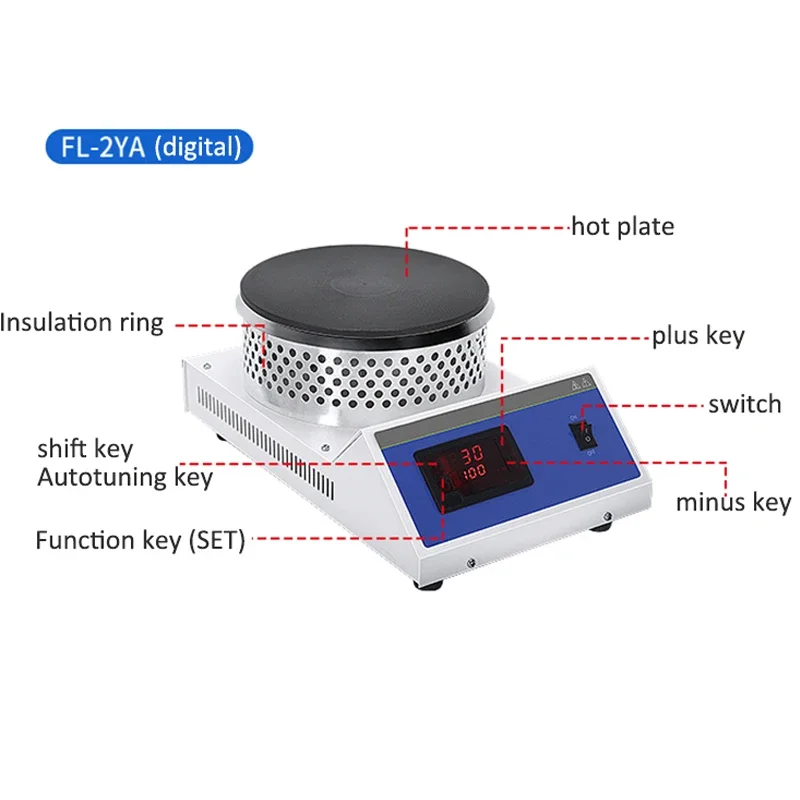 Digital Display Temperature Control Electric Furnace Laboratory Adjustable Temperature Industrial Electric Plate Heating Plate