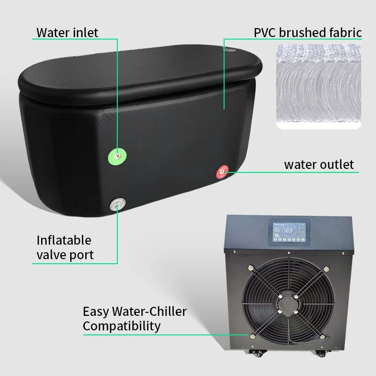 Athletes Portable Recovery Ice Water Bath PVC Inflatable Ice Bath Tub For Adults Portable Ice Bath