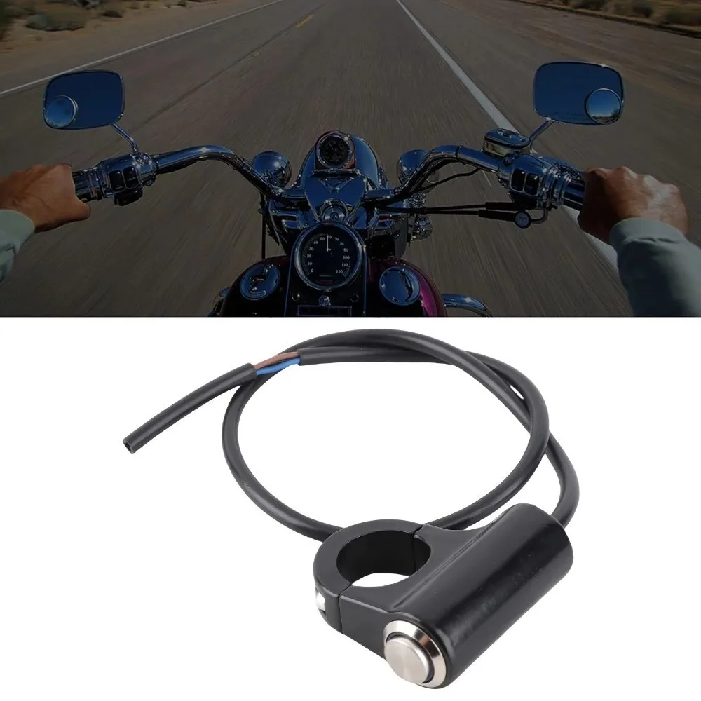 22mm Motorcycle Handlebar Mount Switch Push Button Blue Ray Version Handlebar Mount Switch ON/OFF Design ON/OFF Switch