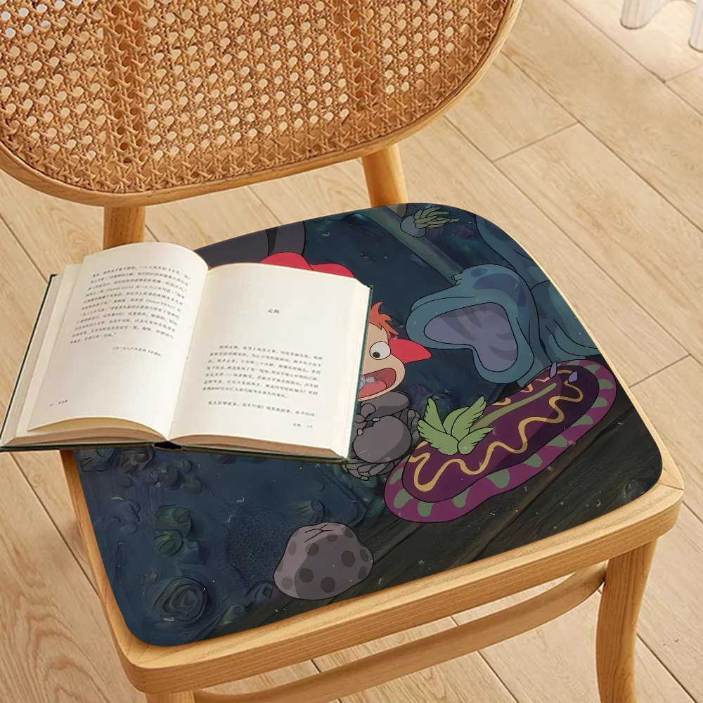 P-Ponyo on the C-Cliff Nordic Printing Seat Cushion Office Dining Stool Pad Sponge Sofa Mat Non-Slip Cushions Home Decor